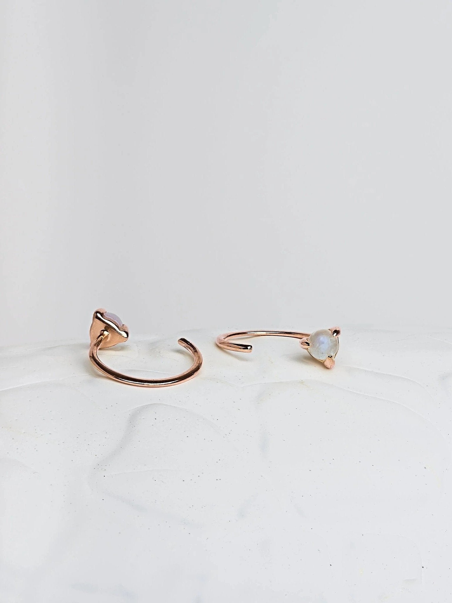 Candace Hoop Earrings - 18K Rose Gold PlatedLabradoriteBackUpItemsBest Friend GiftLunai Jewelry