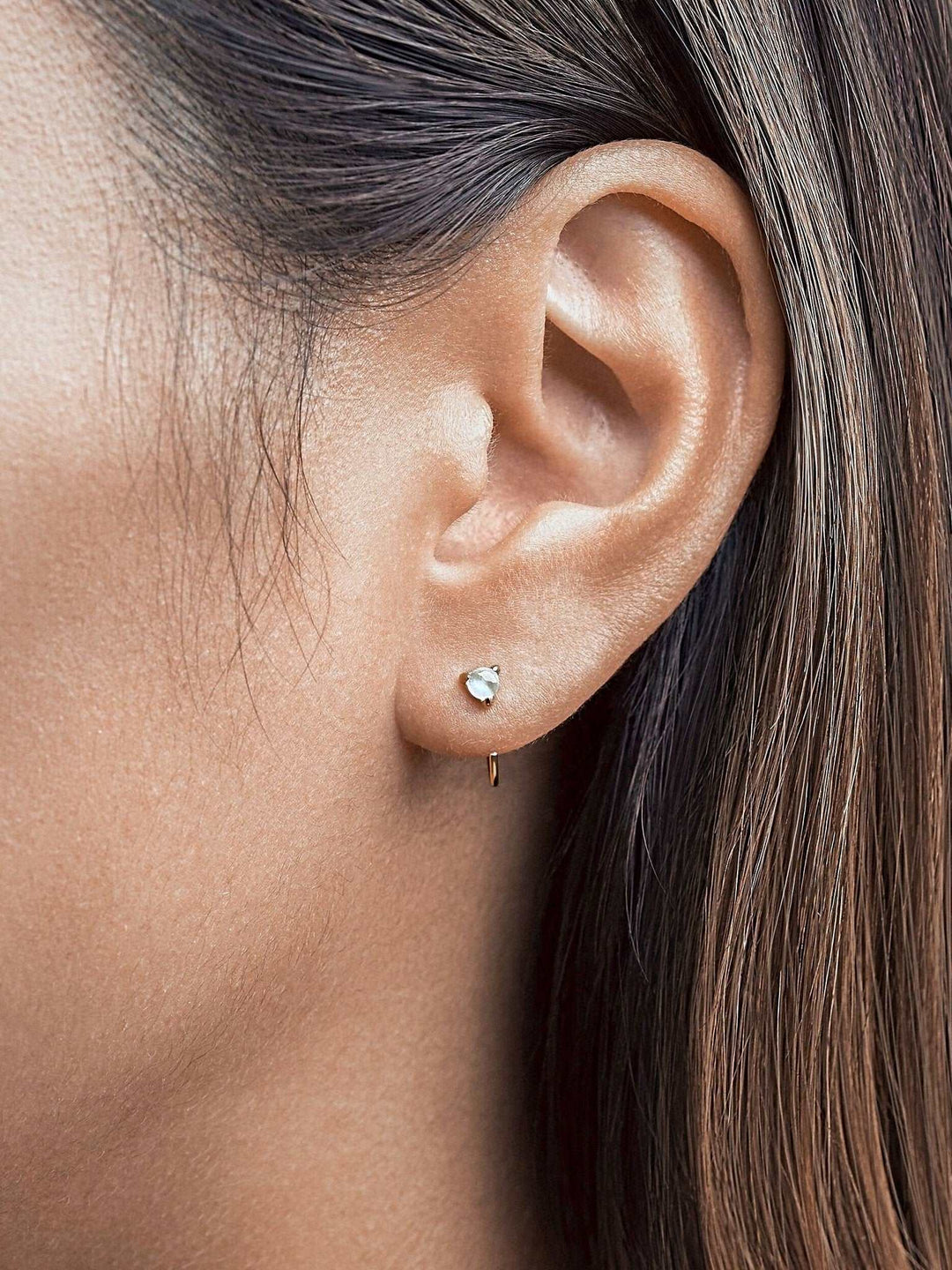 Candace Hoop Earrings - 18K Rose Gold PlatedLabradoriteBackUpItemsBest Friend GiftLunai Jewelry