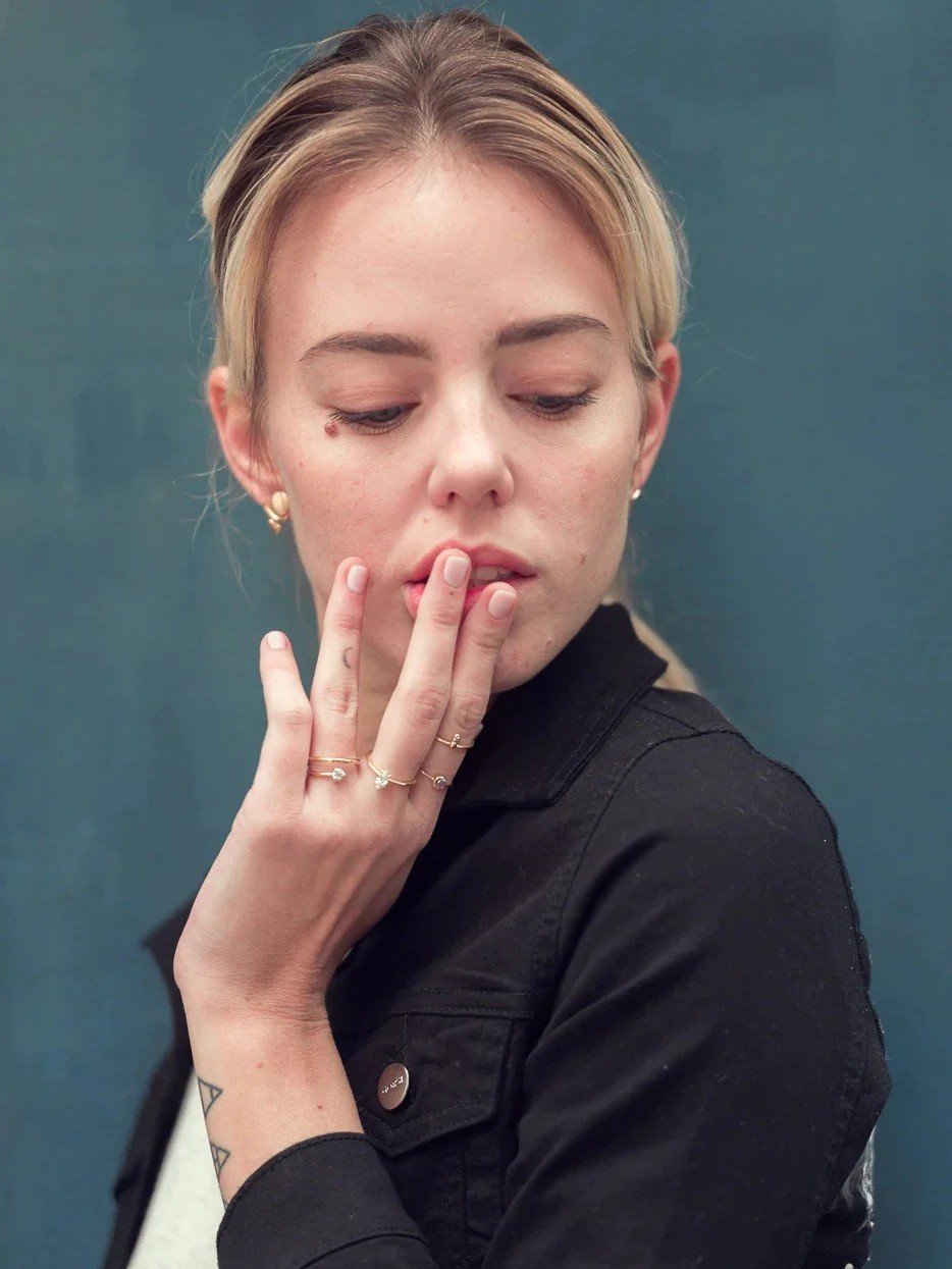 Carine Skinny Gold Ring - 24K Gold Vermeil5Adjustable RingAnniversary GiftLunai Jewelry