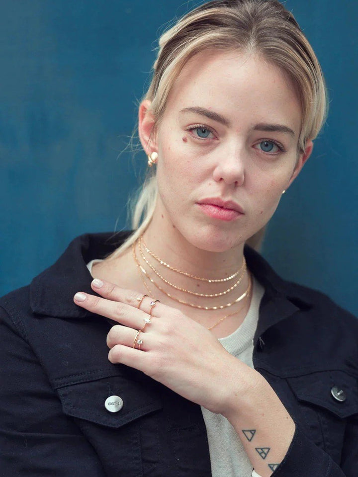 Carine Skinny Gold Ring - 24K Gold Vermeil5Adjustable RingAnniversary GiftLunai Jewelry