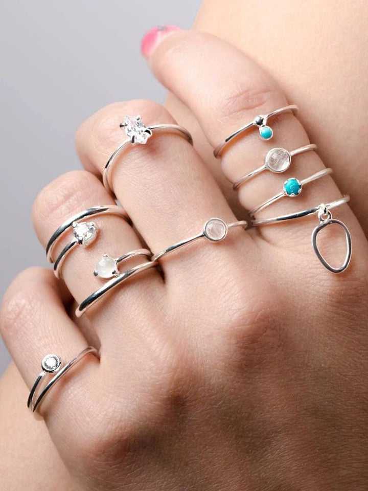 Carine Skinny Gold Ring - 925 Sterling Silver5Adjustable RingAnniversary GiftLunai Jewelry