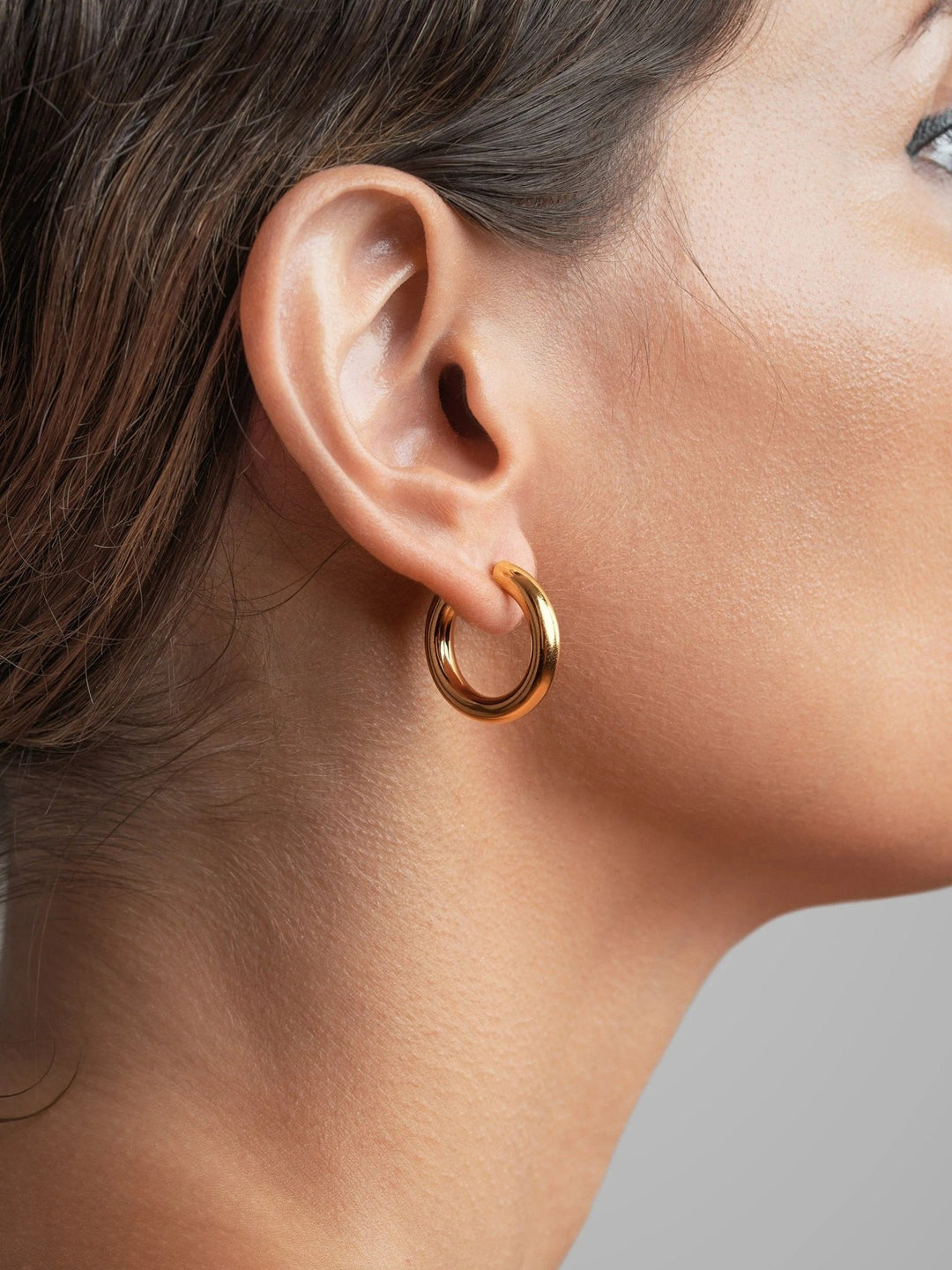 Chunky Hoop Earrings - 24K Gold PlatedBackUpItemsButterfly EarringsLunai Jewelry