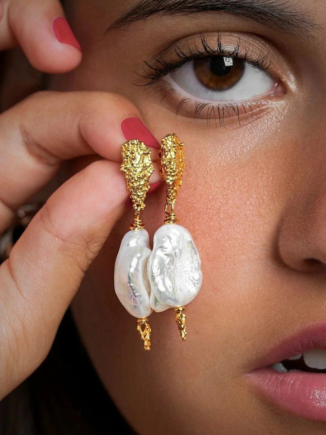 Cicer Keshi Pearl Stud Drop Earrings - black friday jewelryBridal EarringsLunai Jewelry