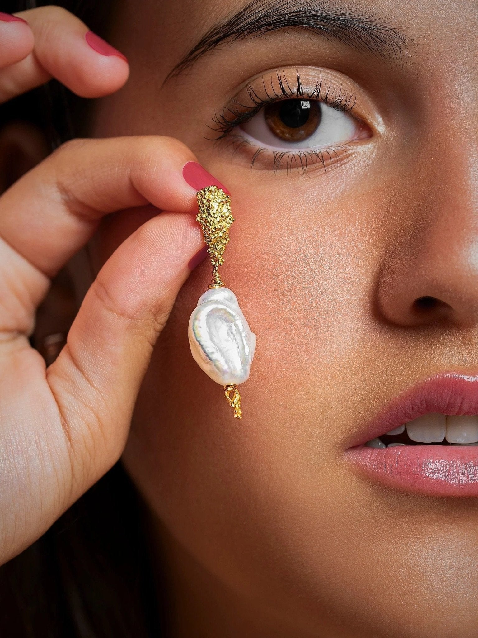 Cicer Keshi Pearl Stud Drop Earrings - black friday jewelryBridal EarringsLunai Jewelry