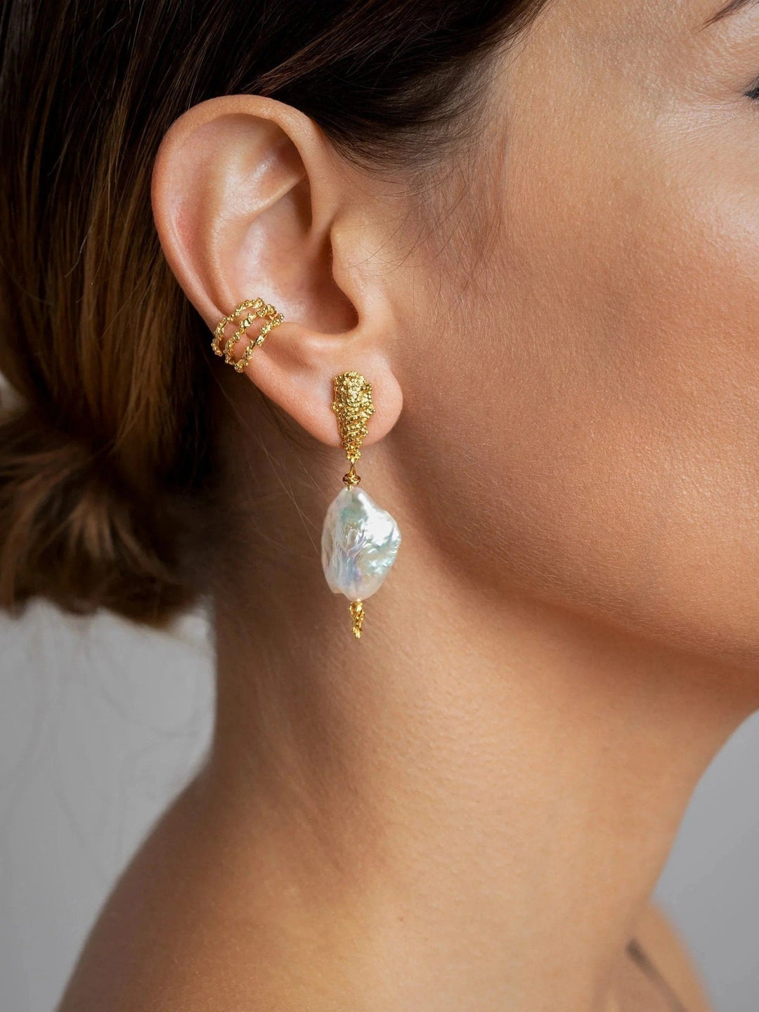 Cicer Keshi Pearl Stud Drop Earrings - black friday jewelryBridal EarringsLunai Jewelry