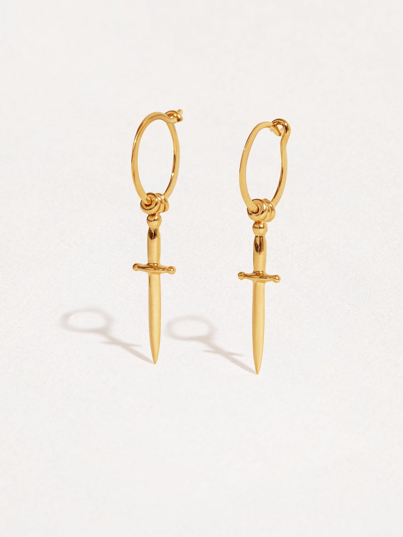 Dalma Silver Dagger Charm Earrings - 24K Gold PlatedPairankorBackUpItemsLunai Jewelry
