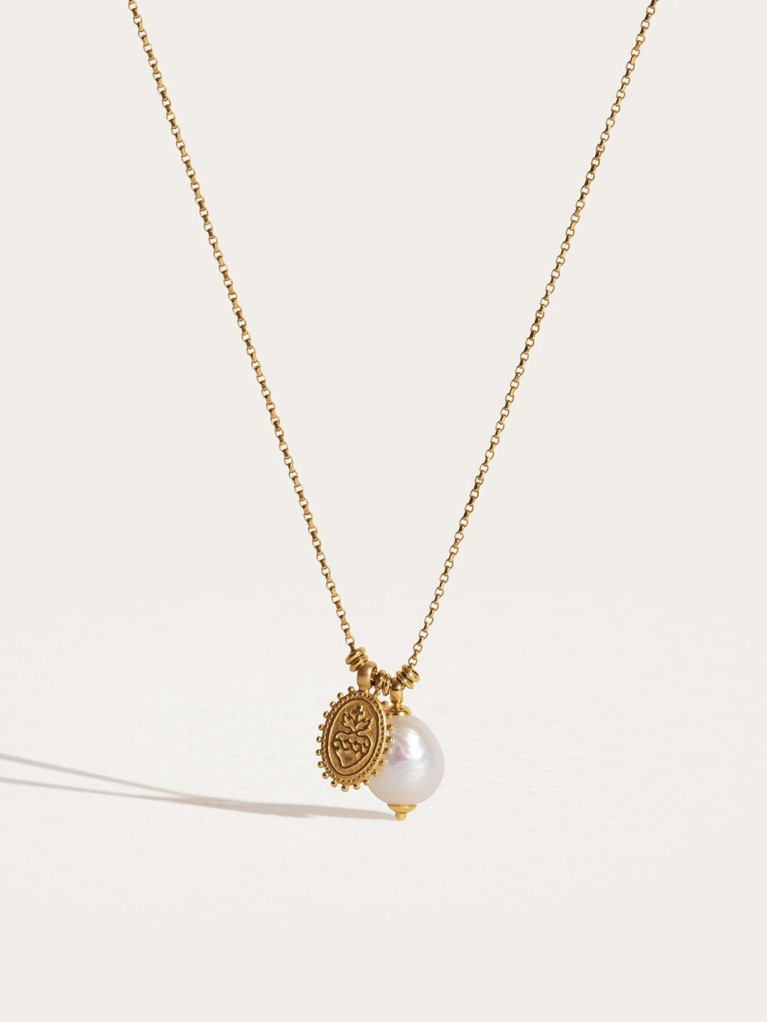 Flame Heart Baroque Pearl Necklace - 24K Gold PlatedAnniversary GiftBaroque Pearl NecklaceLunai Jewelry