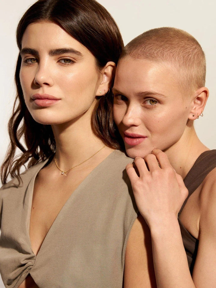 Floating Cubic Zirconia Pendant Necklace - 19.7St Silver ShinyBirthday GiftBridal ChokerLunai Jewelry