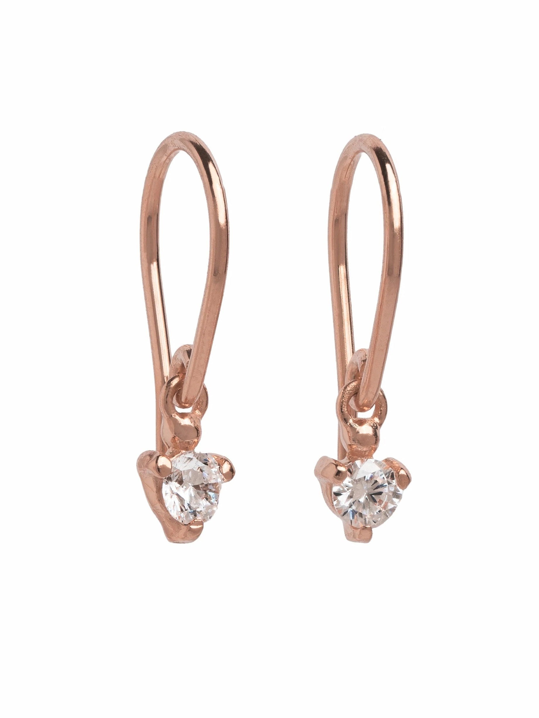 Leigh Dangle Earrings - 18K Rose Gold PlatedBackUpItemsbirthstone jewelryLunai Jewelry