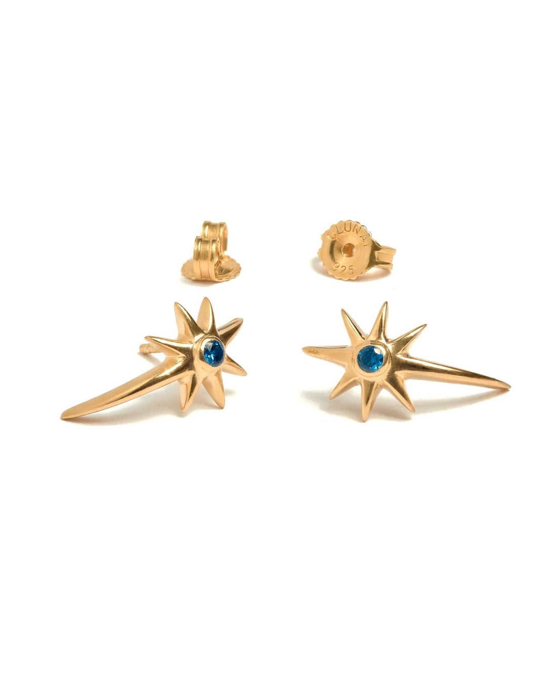 Starburst Earrings - Star Stud Earrings - Bridesmaid Gift - Minimalist Earrings - Tiny Star Earrings - Celestial Earrings - STD095 - 925 Sterling SilverWhite ZirconALLBackUpItemsLunai Jewelry