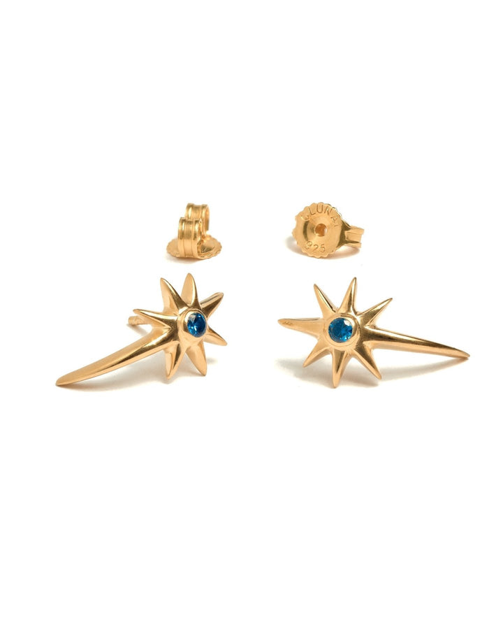 Starburst Earrings - Star Stud Earrings - Bridesmaid Gift - Minimalist Earrings - Tiny Star Earrings - Celestial Earrings - STD095 - 925 Sterling SilverWhite ZirconALLBackUpItemsLunai Jewelry