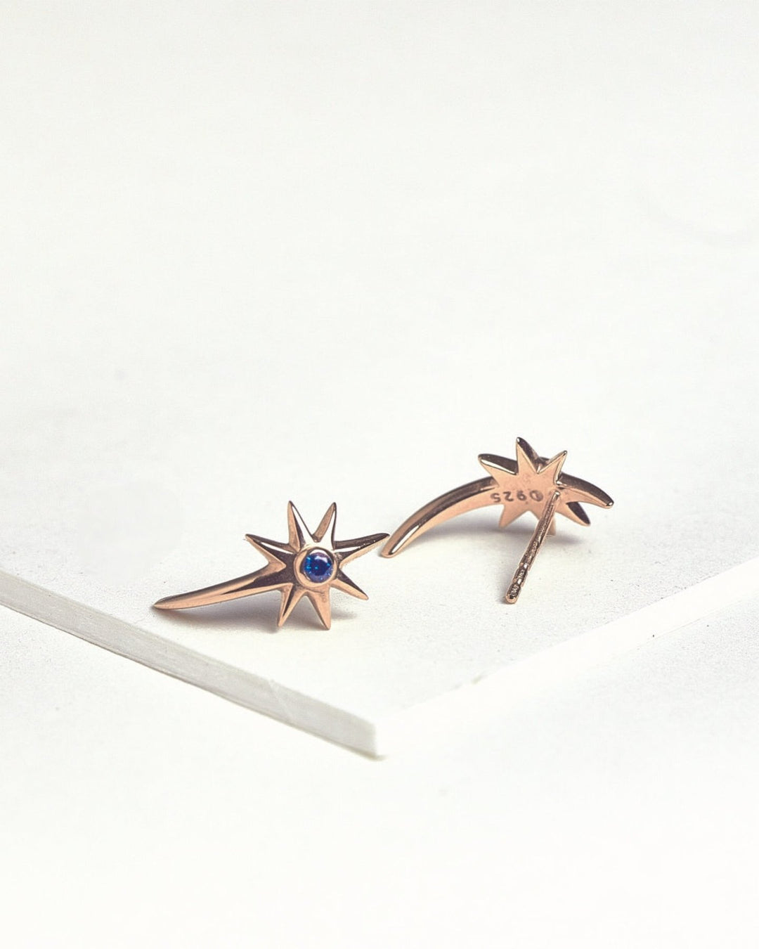 Starburst Earrings - Star Stud Earrings - Bridesmaid Gift - Minimalist Earrings - Tiny Star Earrings - Celestial Earrings - STD095 - 925 Sterling SilverWhite ZirconALLBackUpItemsLunai Jewelry