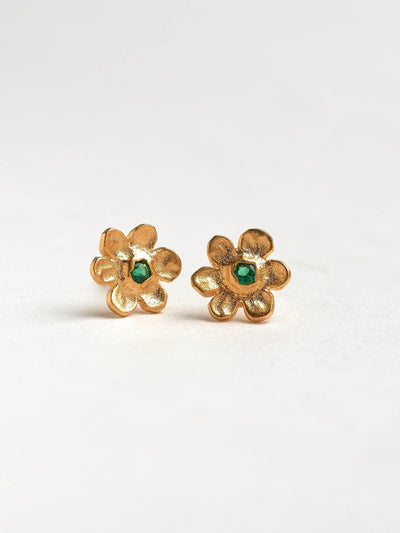 Iva Daisy Stud Earrings - 24k Gold Matteartisan earringscool earringsLunai Jewelry