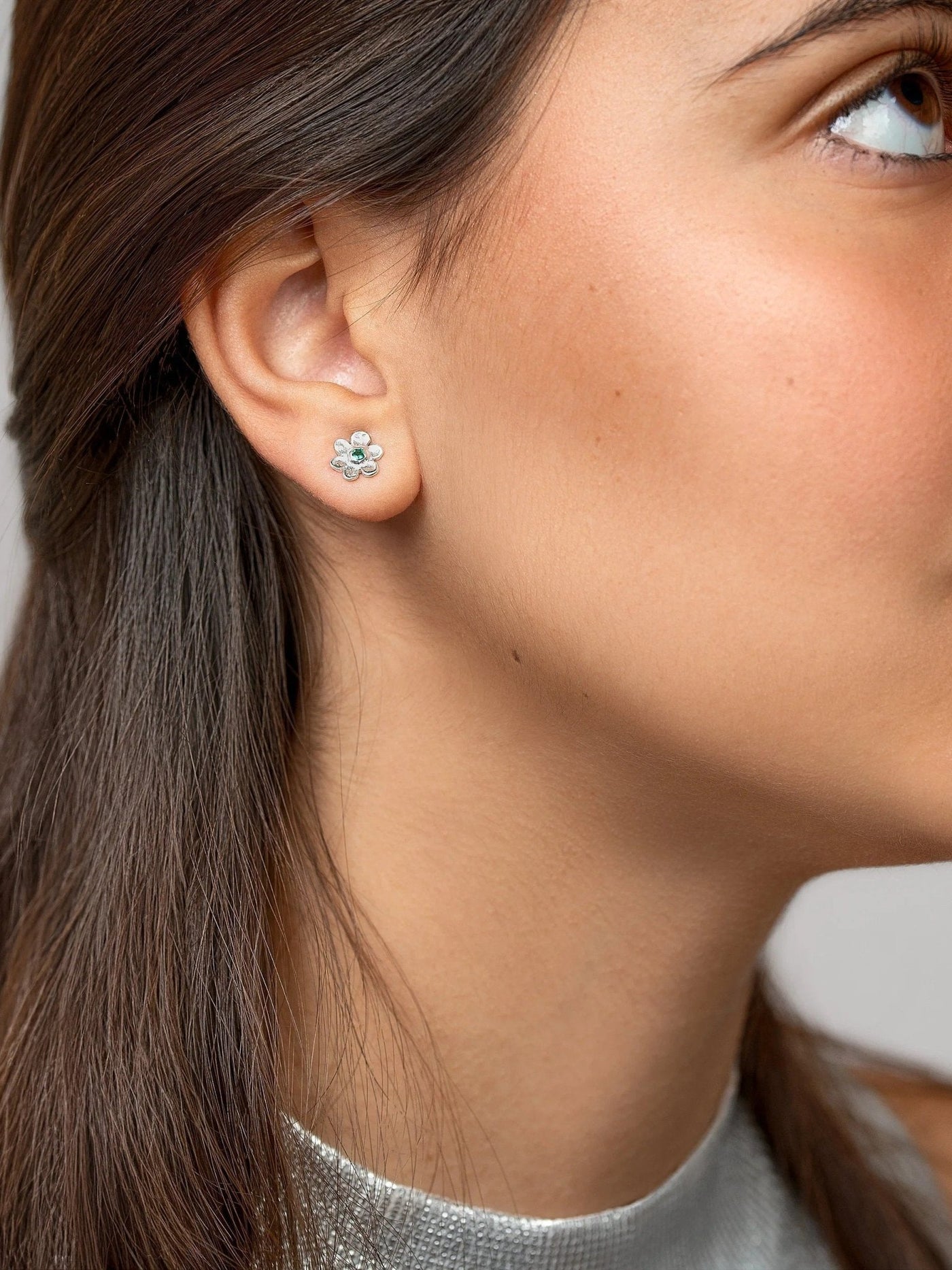 Iva Daisy Stud Earrings - 925 Sterling Silver Matteartisan earringscool earringsLunai Jewelry