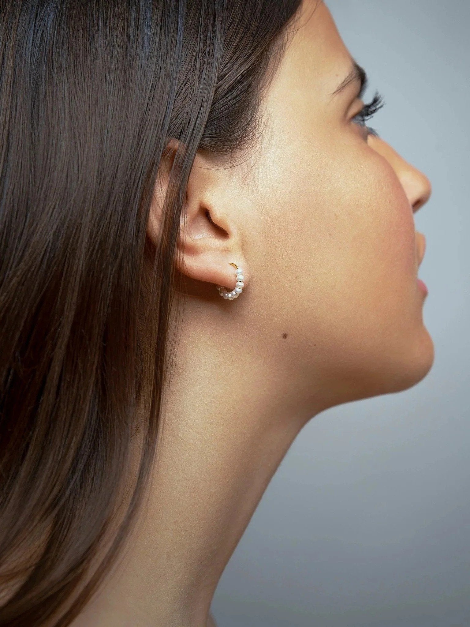 Justine Pearl Hoop Earrings - 14K Gold FilledBackUpItemsBirthstone EarringsLunai Jewelry