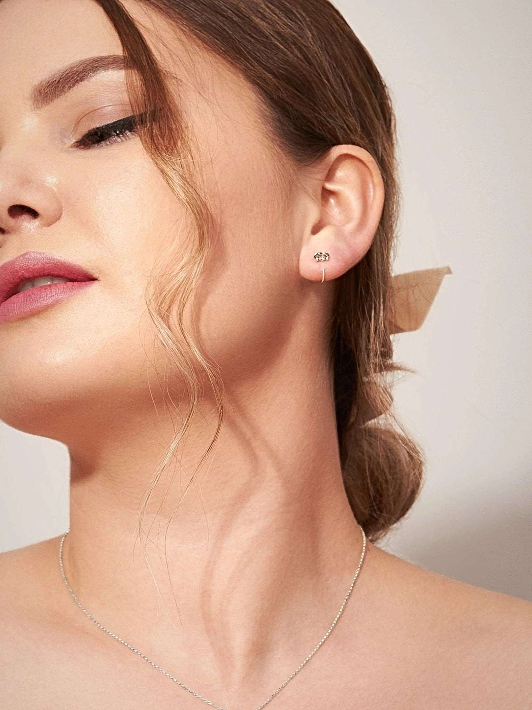 Krishna Hoop Earrings - 18K Rose Gold PlatedBackUpItemsBirthstone EarringsLunai Jewelry