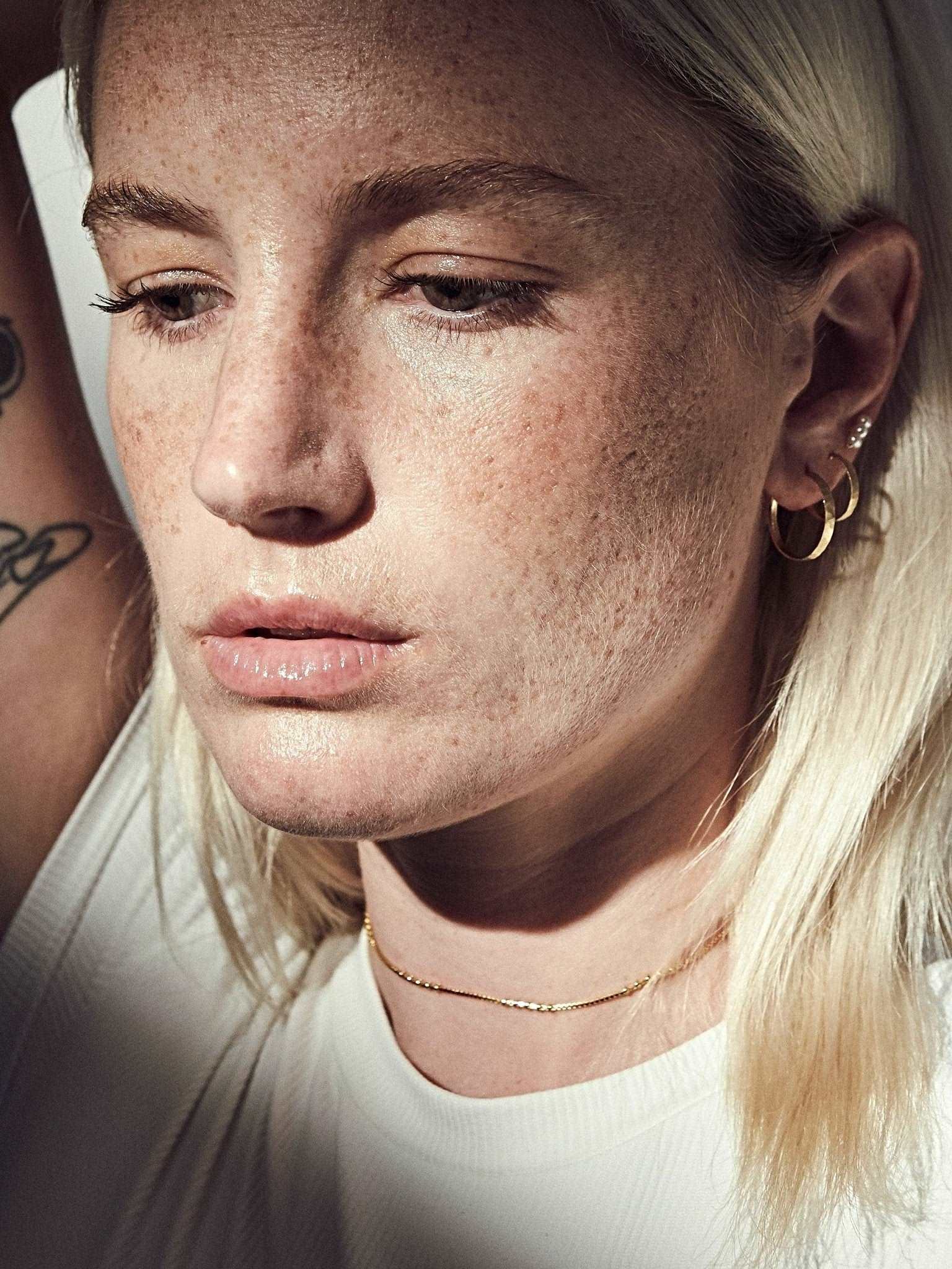 Kristine Hoop Earrings - 24K Gold Plated MatteankorBackUpItemsLunai Jewelry