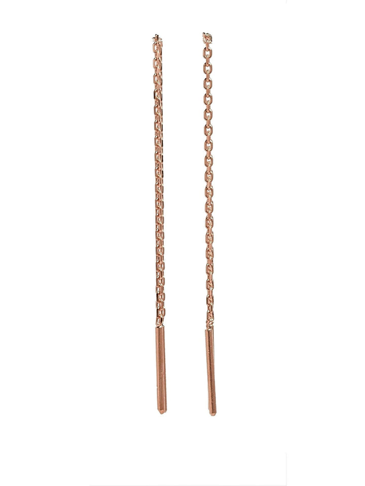 Marjin Threader Earrings - 18K Rose Gold PlatedAesthetic JewelryBackUpItemsLunai Jewelry