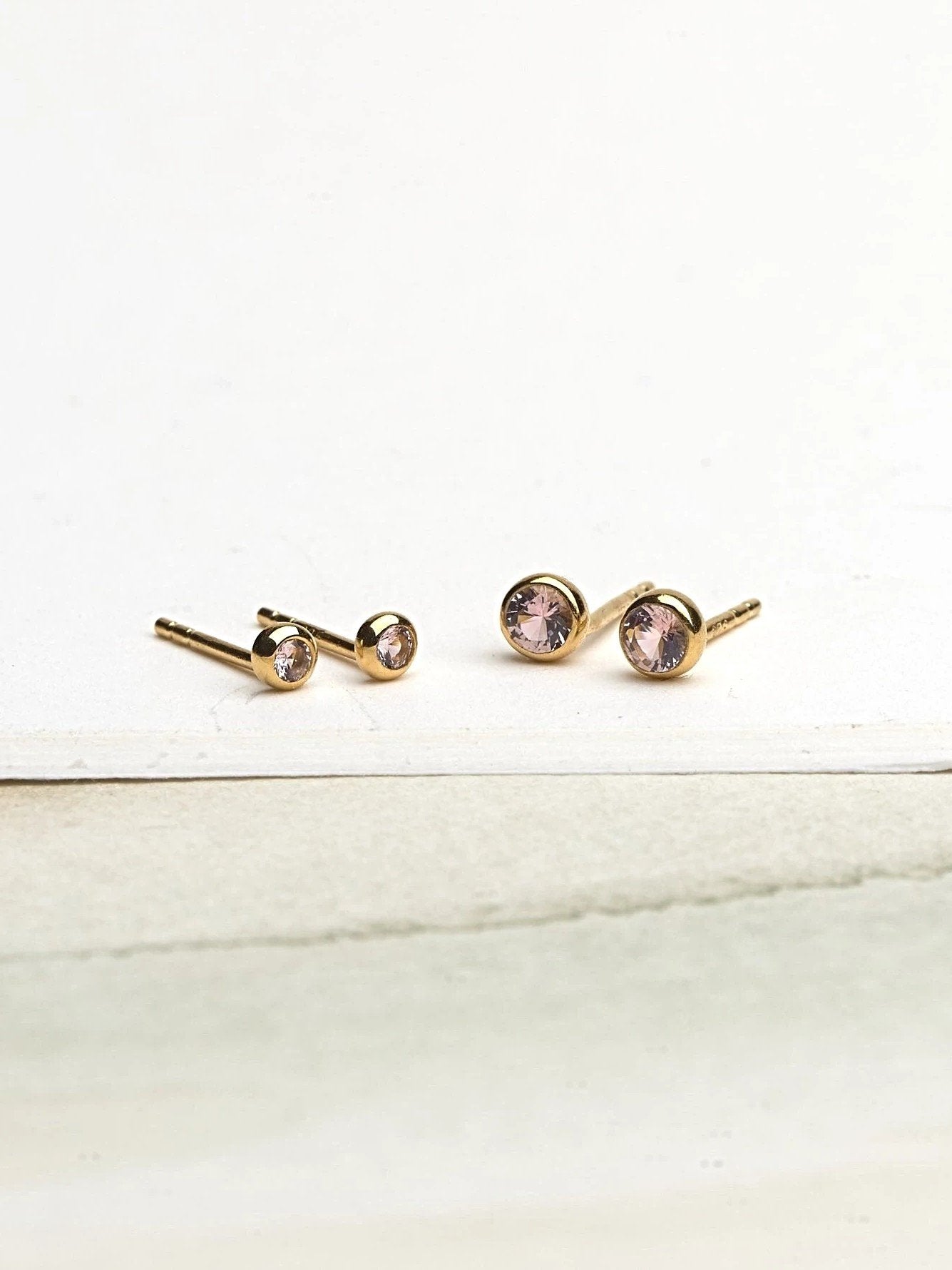 Maura Stud Earrings - 24K Gold Plated2mmBackUpItemsBest Friend GiftLunai Jewelry