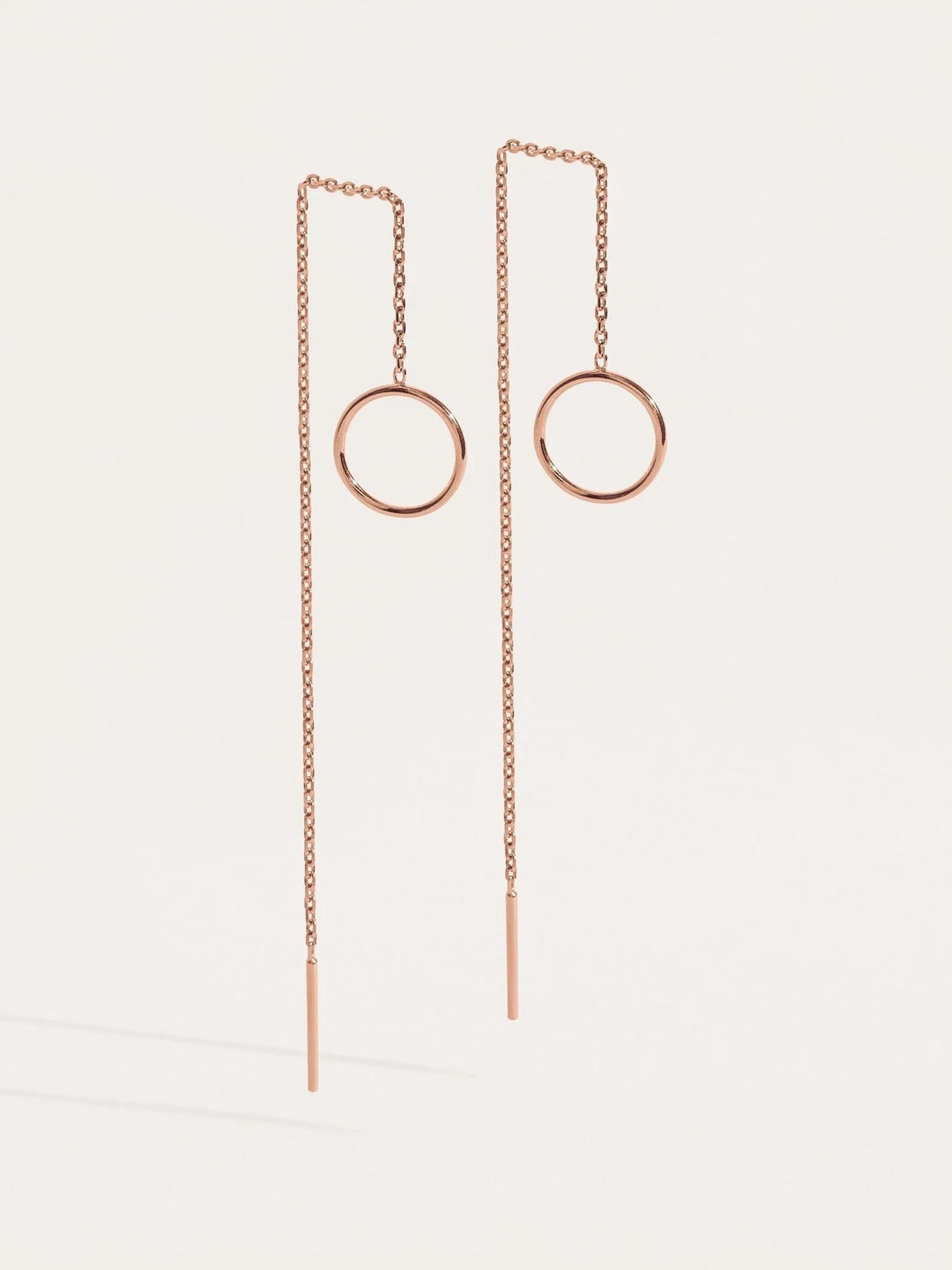 Melania Circle Ear Thread - 24K Gold PlatedBackUpItemsBest Friend GiftLunai Jewelry