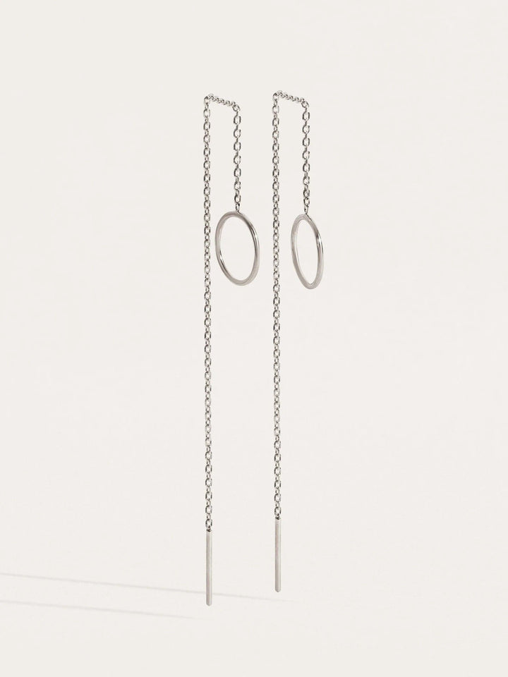 Melania Circle Ear Thread - 24K Gold PlatedBackUpItemsBest Friend GiftLunai Jewelry