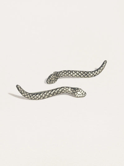 Mirza Snake Ear Climber in Sterling Silver - 925 Silver OxidePairAntitarnish JewelryArtisan JewelryLunai Jewelry