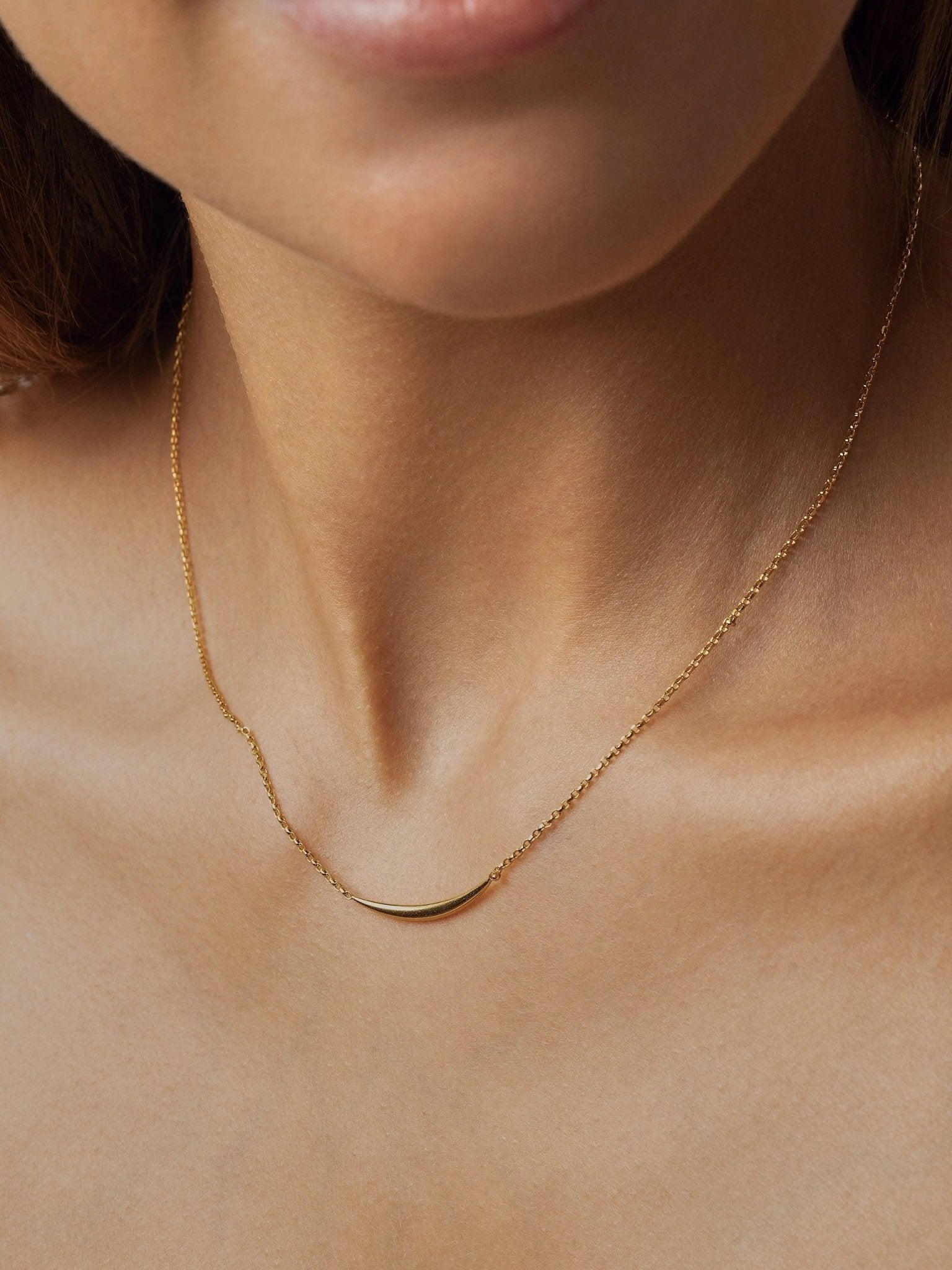 Moon Necklace - 18K Rose Gold PlatedBackUpItemsBridesmaid GiftLunai Jewelry