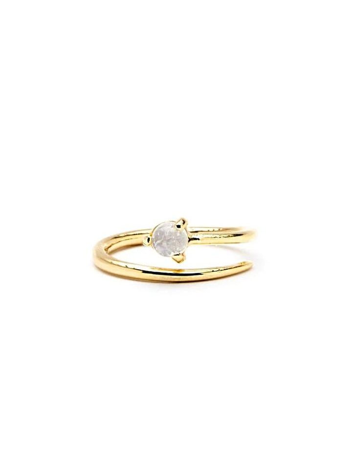 Nadine Moonstone Ring - 24K Gold Vermeil5BackUpItemsBirthstone RingLunai Jewelry