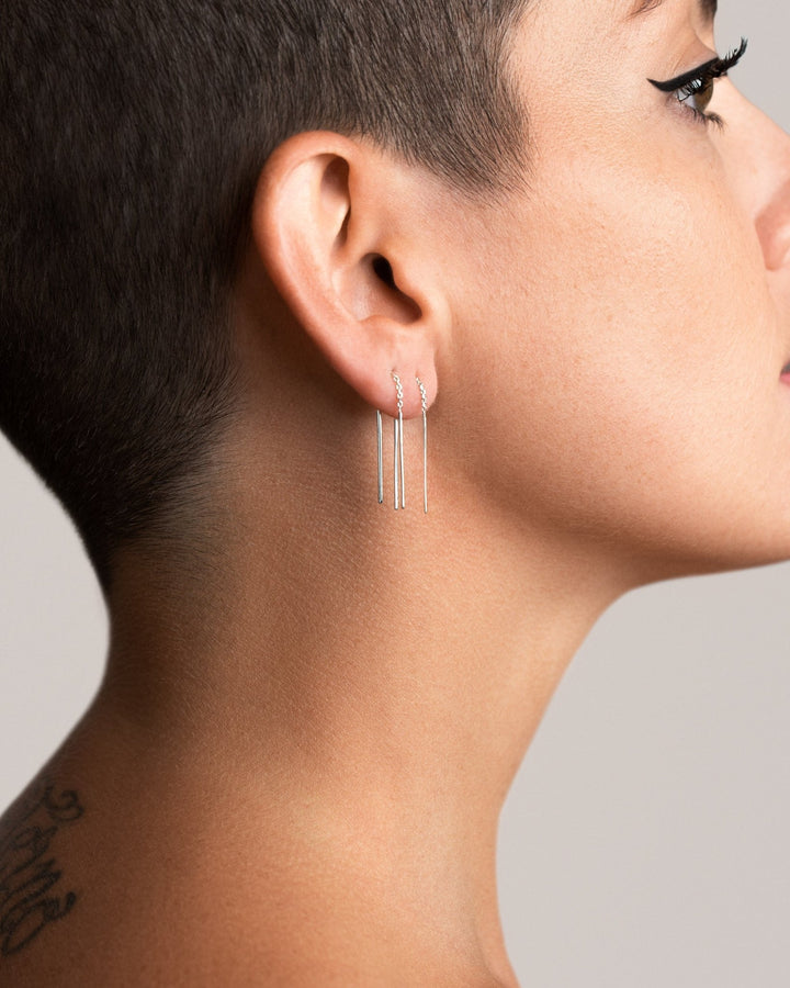 Needle Thread Earrings - 925 Sterling Silver24K Gold Plated925 silver jewelryLunai Jewelry