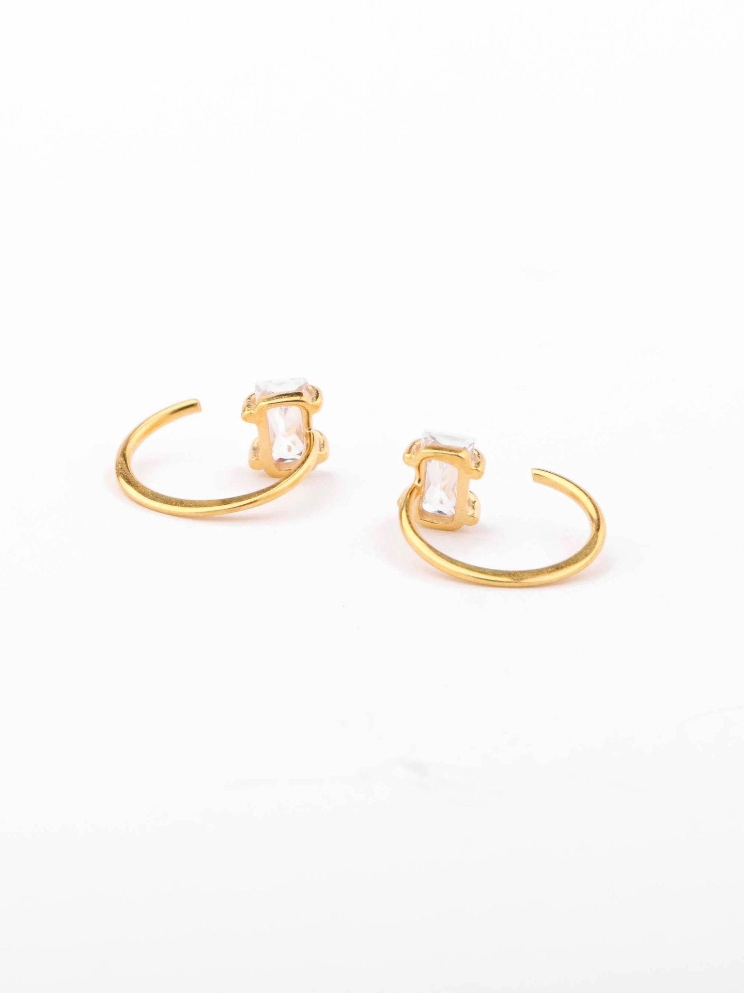 Neri Zirconia Hugging Hoop Earrings - 24K Gold PlatedBackUpItemsBirthday GiftLunai Jewelry