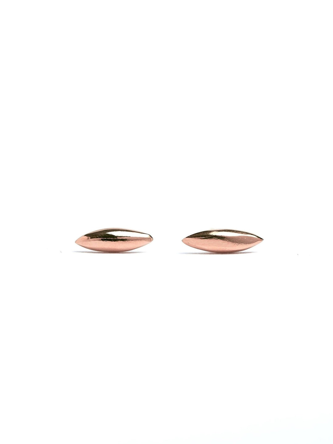 Rise Stud Earrings - 18K Rose Gold PlatedBridesmaid EarringDainty EarringsLunai Jewelry