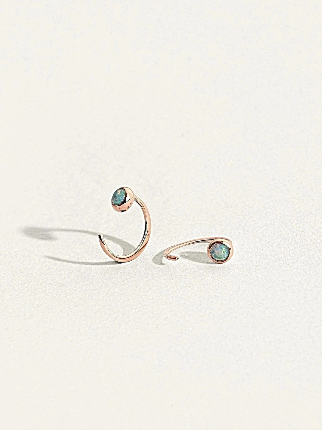 Sophie Huggie Hoops - 18K Rose Gold PlatedBackUpItemsBirthstone EarringsLunai Jewelry