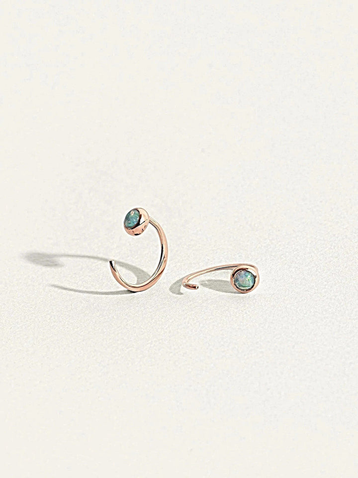 Sophie Huggie Hoops - 18K Rose Gold PlatedBackUpItemsBirthstone EarringsLunai Jewelry