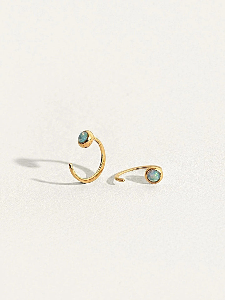 Sophie Huggie Hoops - 24K Gold PlatedBackUpItemsBirthstone EarringsLunai Jewelry