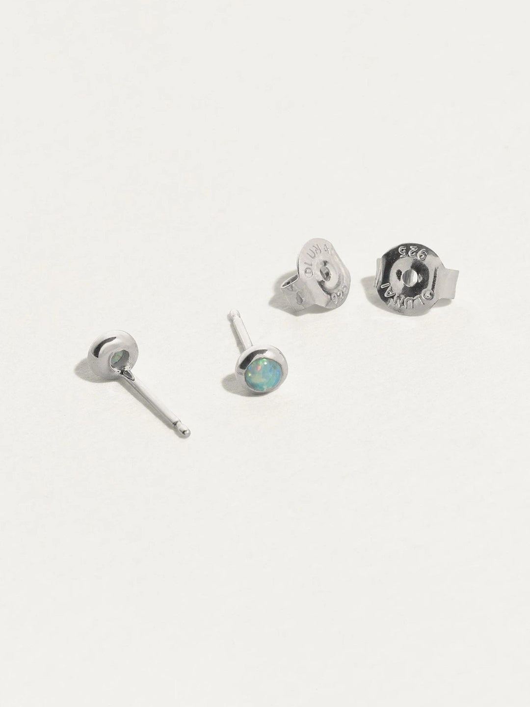 Therese Opal Stud Earrings - 925 Sterling SilverBackUpItemsBirthstone GiftLunai Jewelry