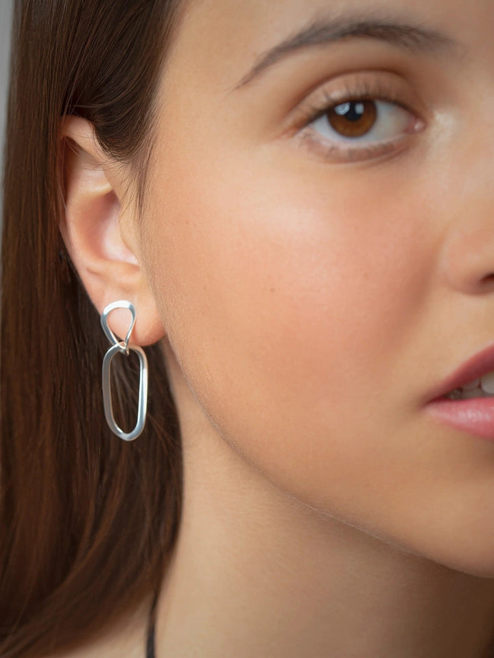 Vermilia Gold Link Earrings - 24K Gold Platedcable link EarringsChain Drop EarringsLunai Jewelry