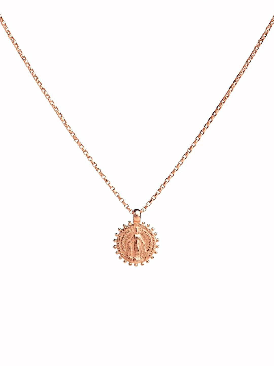 Virgin Mary Necklace - 15.7St Silver ShinyAdjustable NecklaceBackUpItemsLunai Jewelry