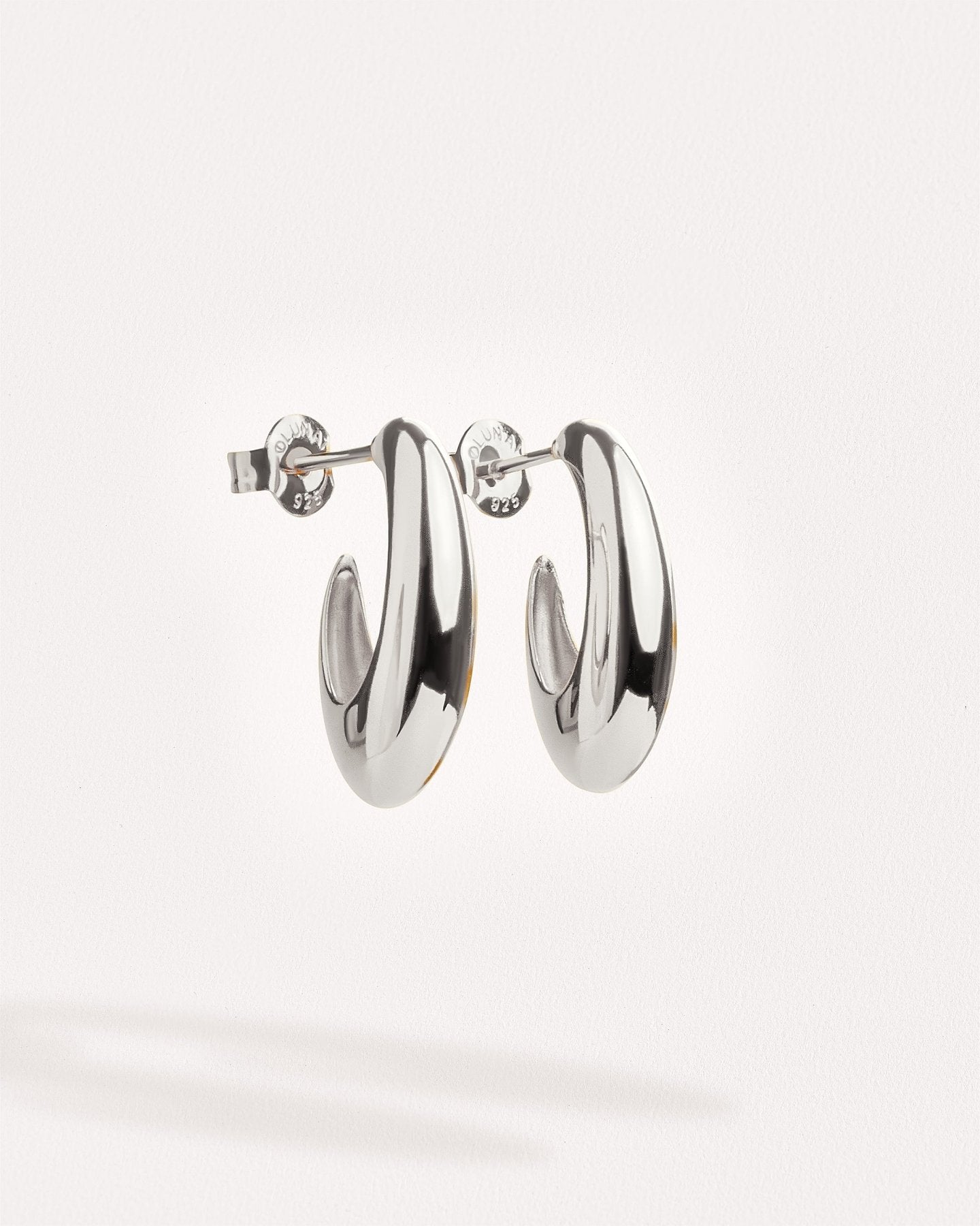 Nora Small Hoops - Sterling SilverArtisan FinishBrass Base JewelryLunai Jewelry