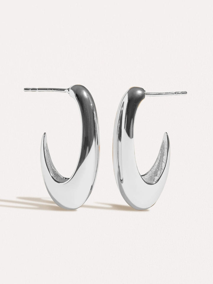 Vera Hoop Earrings — Gold & Silver - SilverArtisan FinishBrass Base JewelryLunai Jewelry