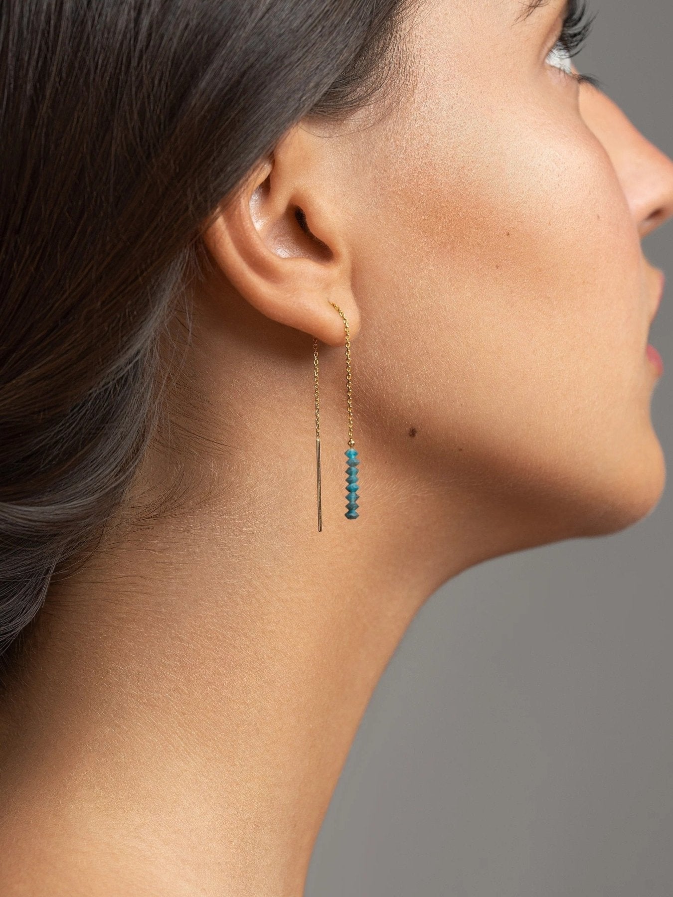 Amanda Apatite Chain Drop Earrings - Apatite80MMALLbest friend giftLunai Jewelry