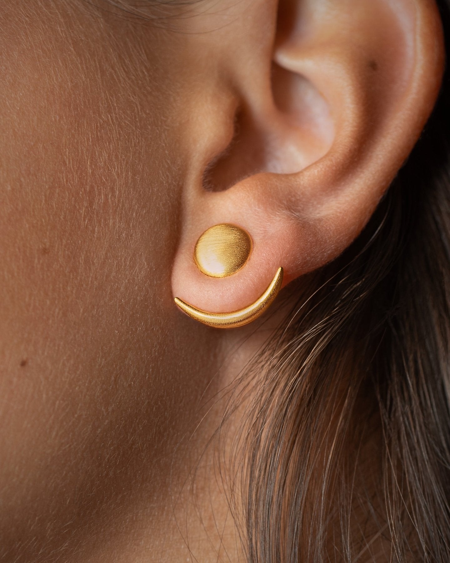 Mona Ear Jackets - 24K Gold MatteALLcelestial earringsLunai Jewelry