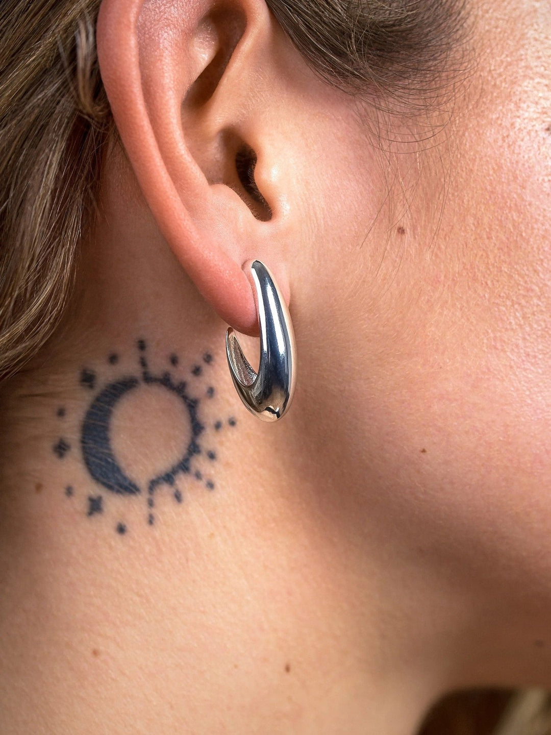 Vera Hoop Earrings — Gold & Silver - SilverArtisan FinishBrass Base JewelryLunai Jewelry