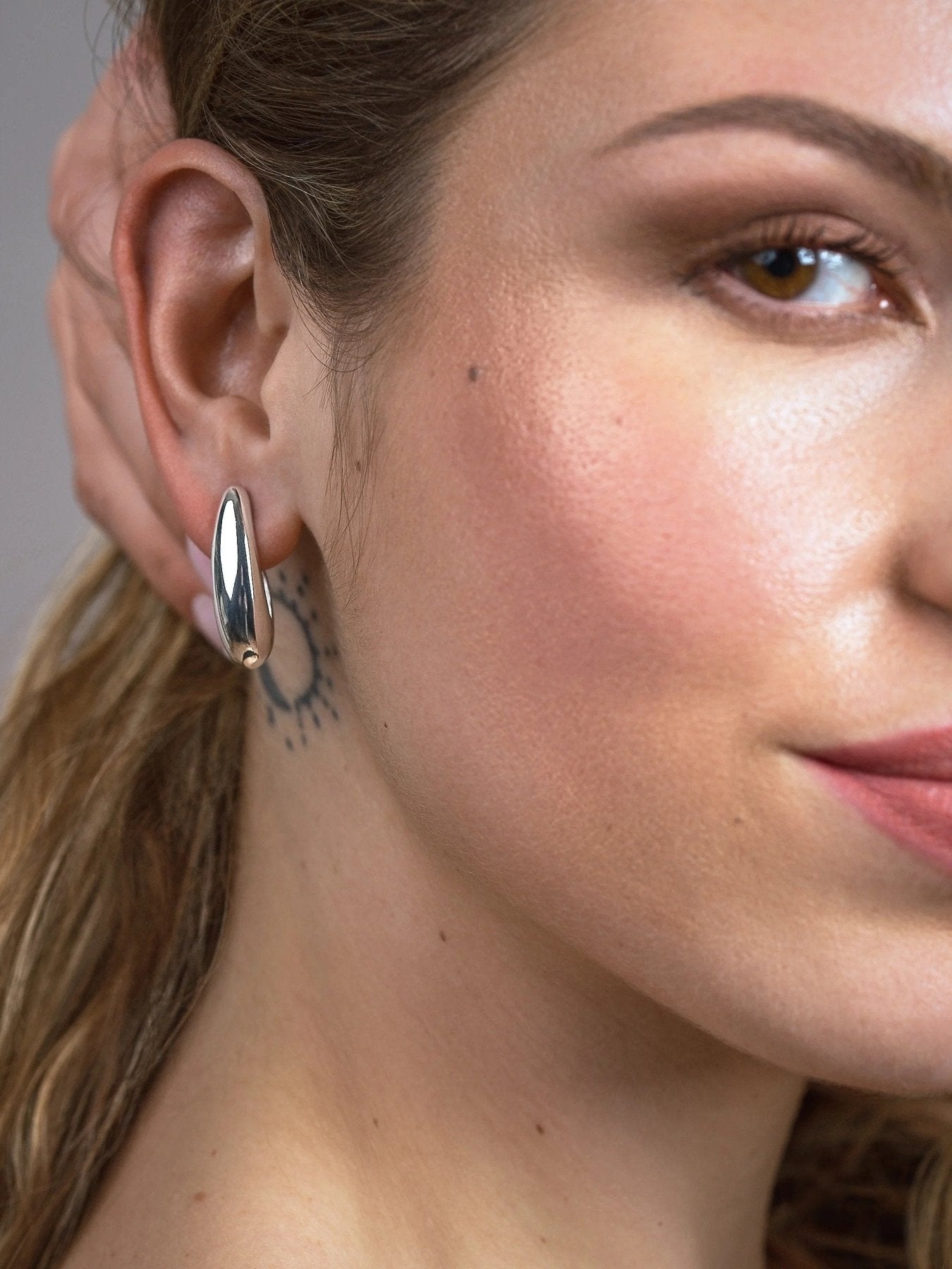 Vera Hoop Earrings — Gold & Silver - SilverArtisan FinishBrass Base JewelryLunai Jewelry