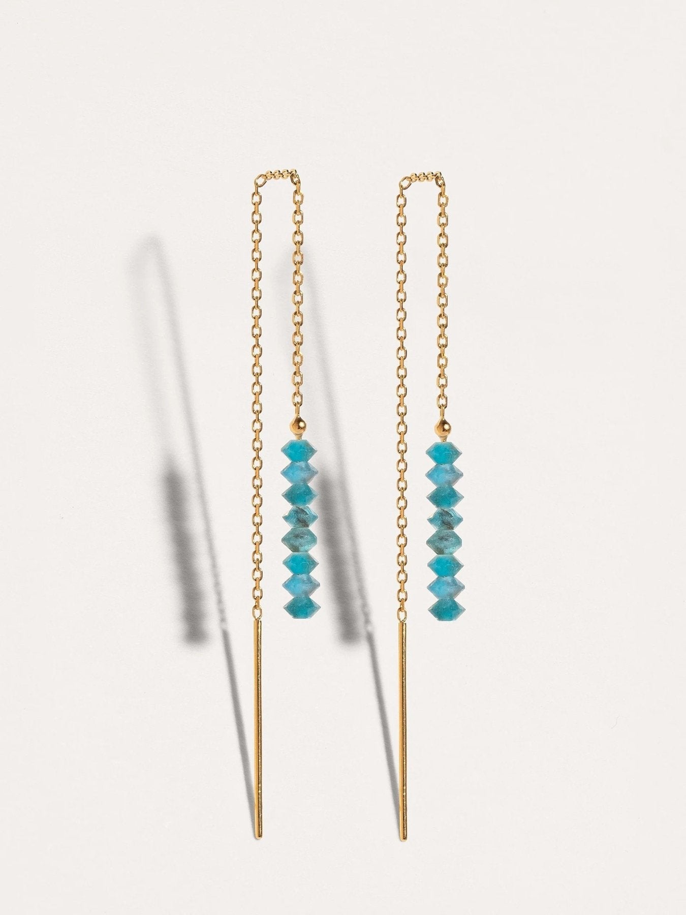 Amanda Apatite Chain Drop Earrings - Apatite80MMALLbest friend giftLunai Jewelry