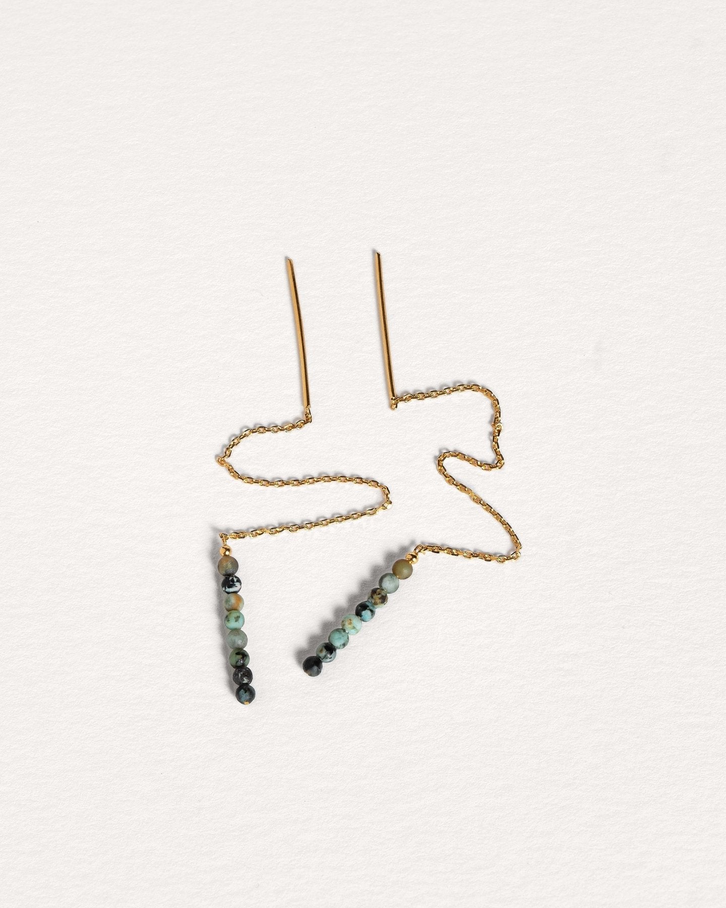 Olyesa Jasper Chain Drop Earrings - Jasper80MMALLbeaded earringsLunai Jewelry