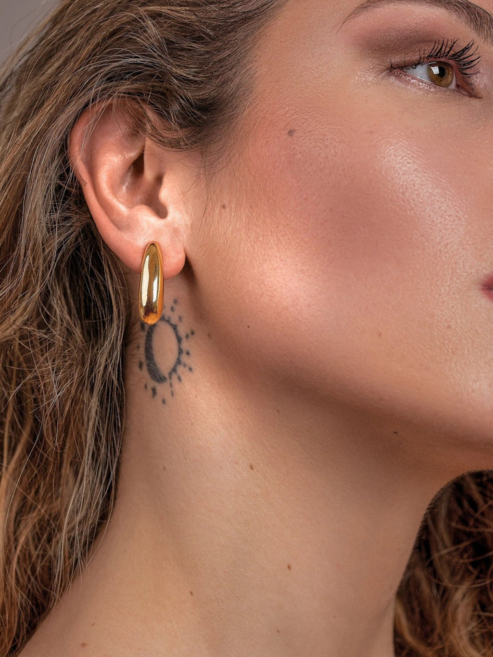 Vera Hoop Earrings — Gold & Silver - GoldArtisan FinishBrass Base JewelryLunai Jewelry