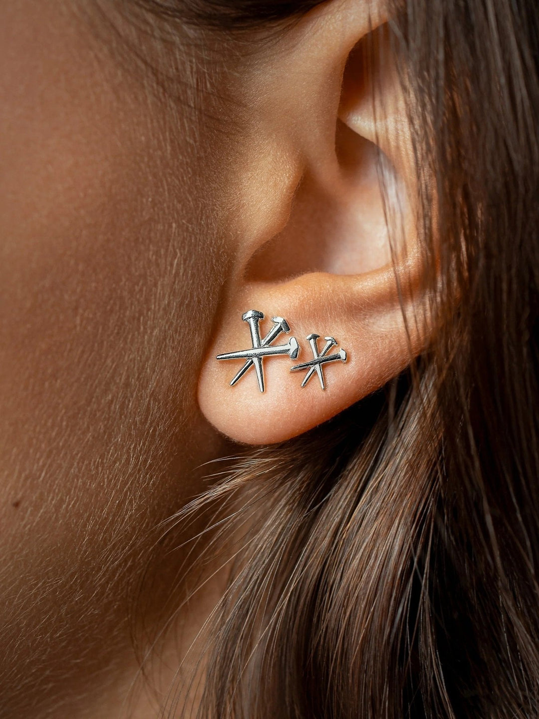 Umma Stud Earrings – Gold or Silver - Set 2 piecesSilver Oxide925 silver studsalternative styleLunai Jewelry