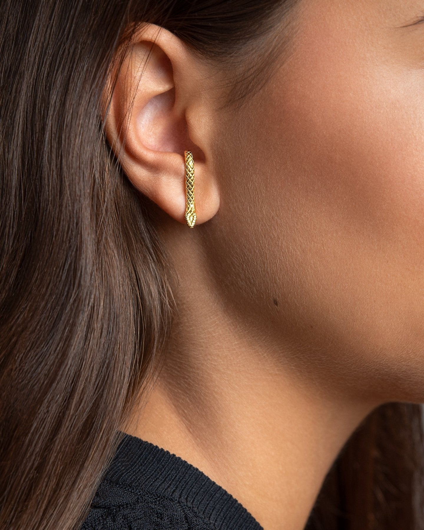 Medusa Serpent Earrings – Snake Suspender Design in Silver & Gold - 24K Gold PlatedPairALLAnimal earringsLunai Jewelry