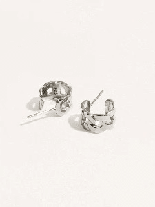 Meel Link Hoops - Sterling SilverALLBackUpItemsLunai Jewelry