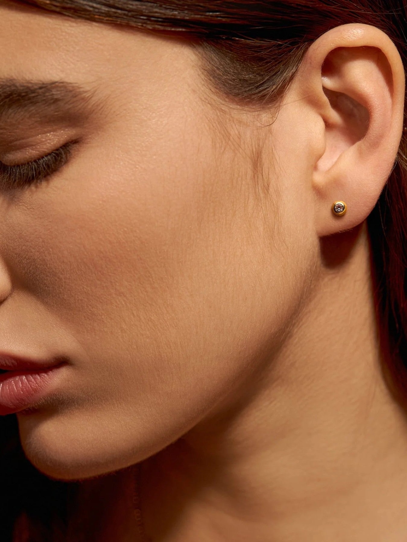 Emma 24K Gold - Plated Studs – Sterling Silver - Emerald Zircon24k gold plated earringsdainty gold studsLunai Jewelry